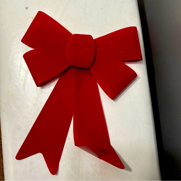 Vintage Handmade Red Bow Ornament - Picture 2 of 4